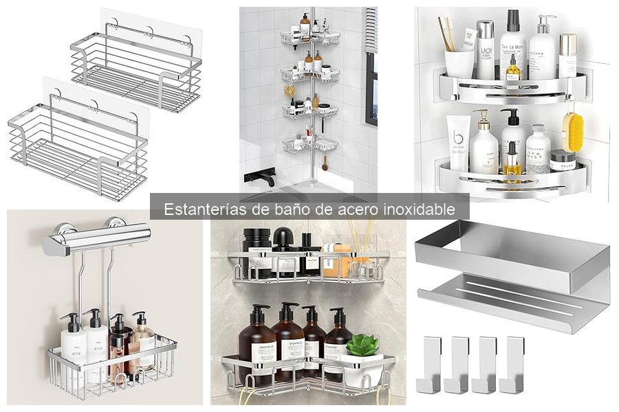 Mejores estanterías de baño de acero inoxidable para espacios pequeños