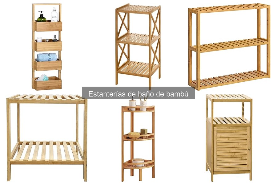 Mejores estanterías de baño de bambú para espacios pequeños