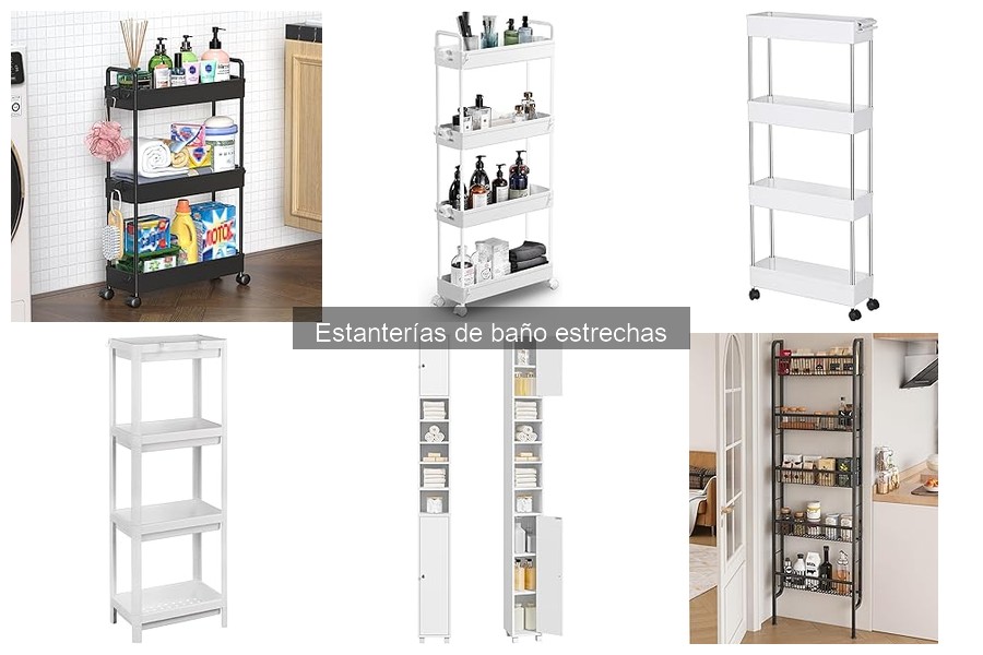 Mejores estanterías de baño estrechas para espacios pequeños