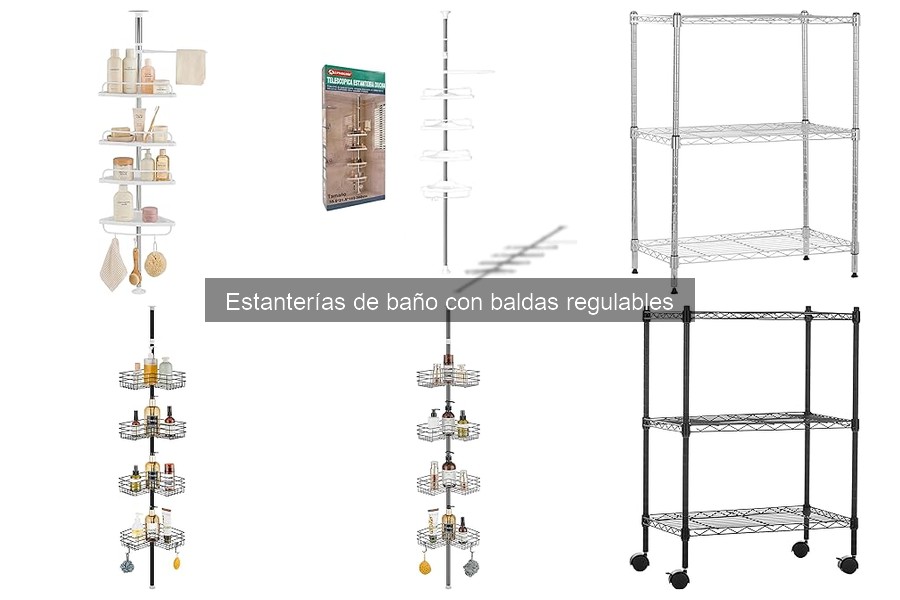 Mejores estanterías de baño regulables para espacios pequeños