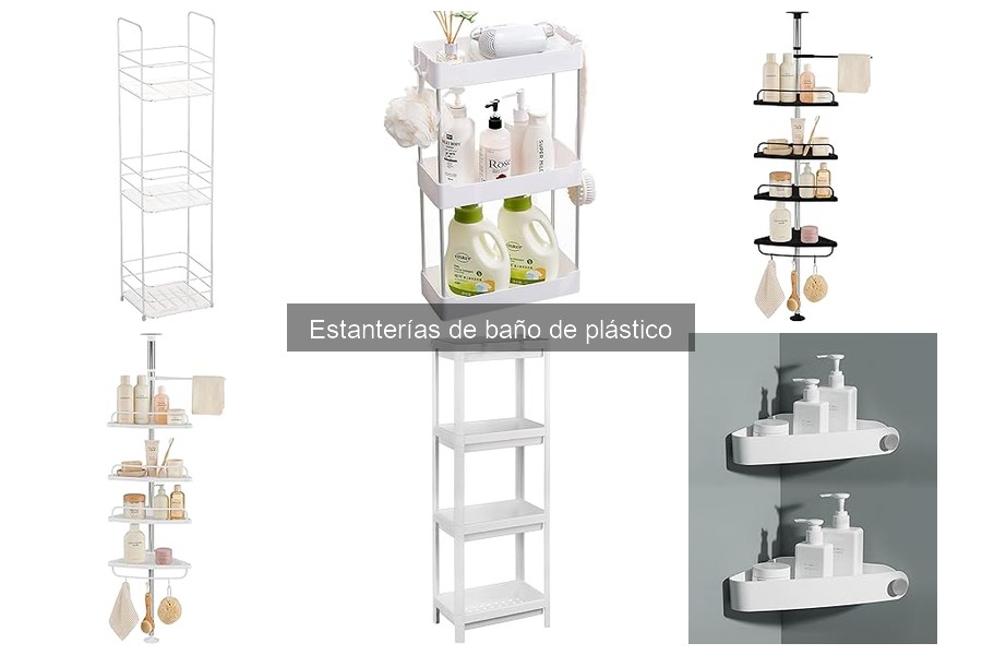 Mejores estanterías de plástico para baños pequeños