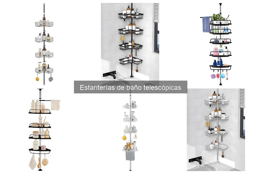 Mejores estanterías telescópicas para baños pequeños
