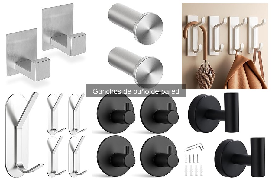 Mejores ganchos de baño de pared para espacios pequeños
