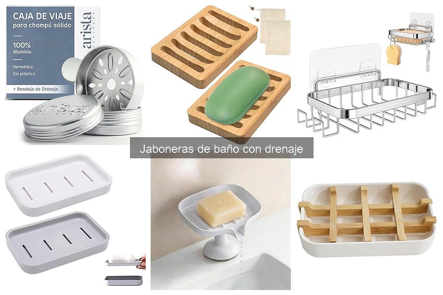 Mejores jaboneras de baño con drenaje para comprar en 2023