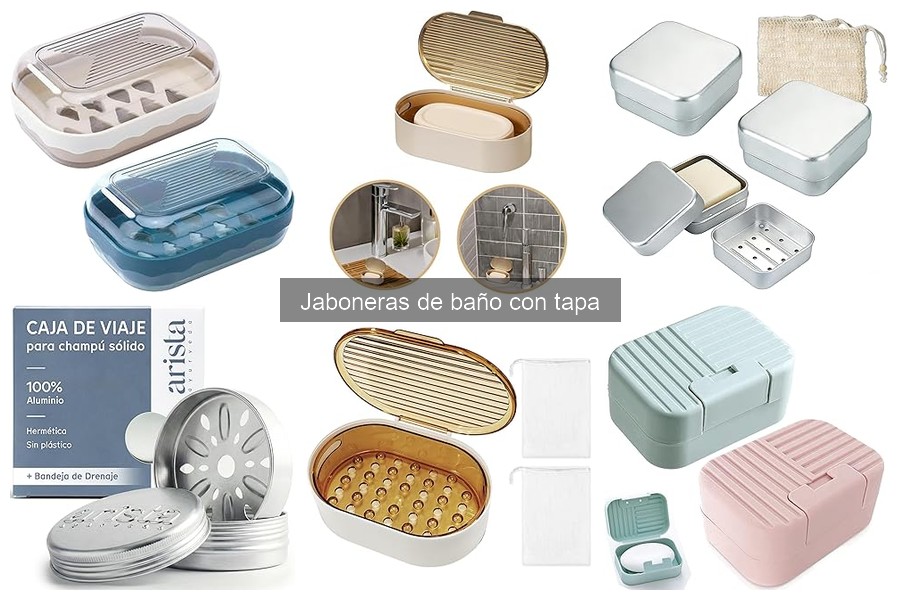 Mejores jaboneras de baño con tapa para familias