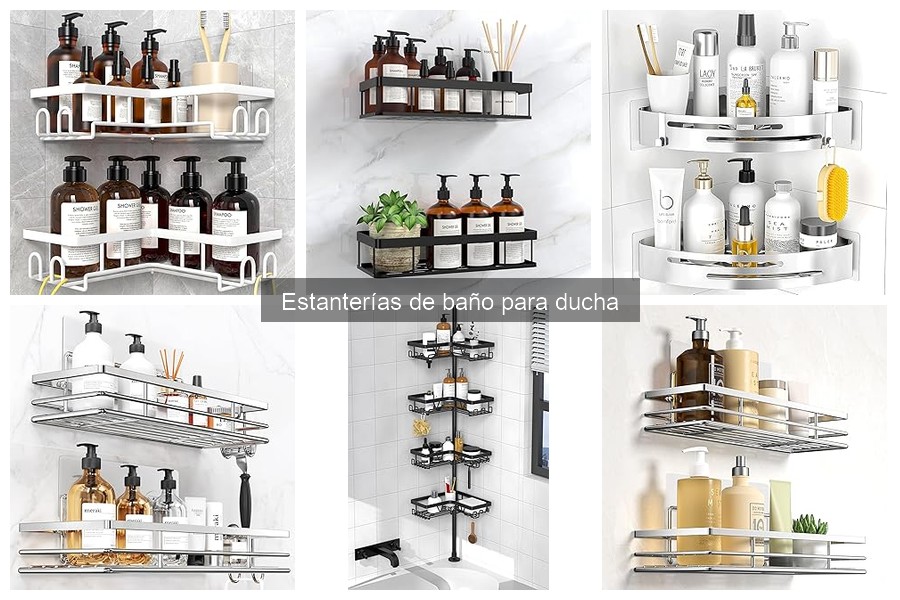 Mejores materiales para estanterías de baño en la ducha