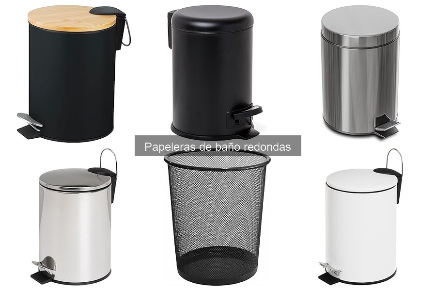 Mejores materiales para papeleras de baño redondas