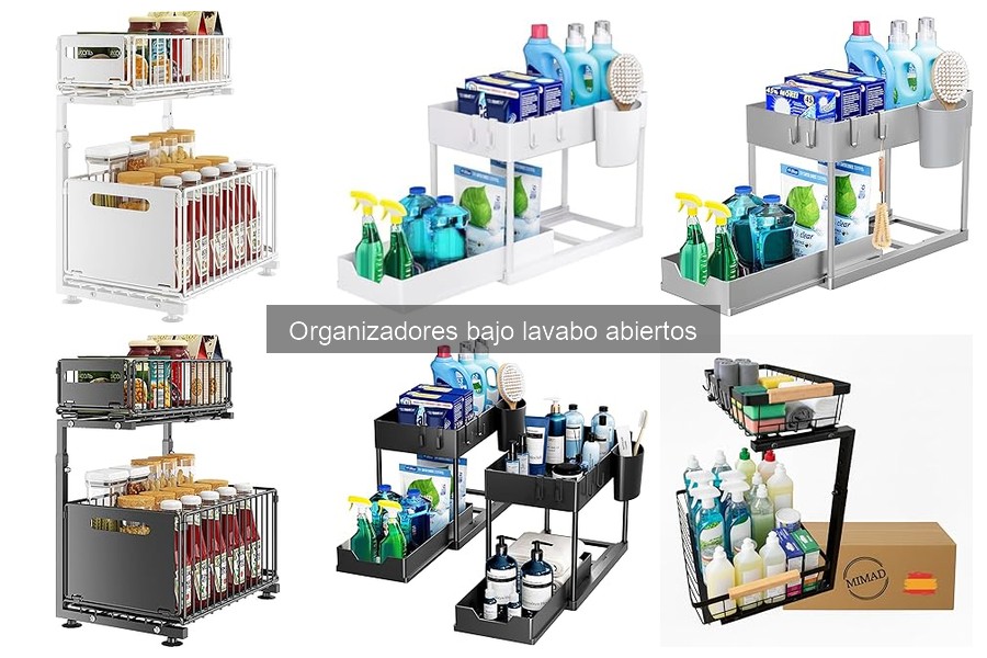Mejores organizadores bajo lavabo abiertos para baños pequeños