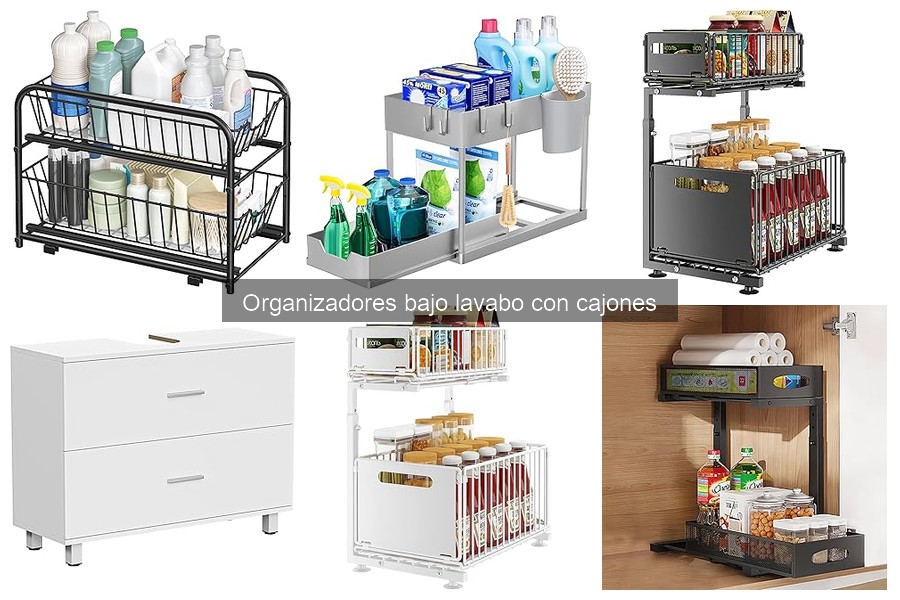 Mejores organizadores bajo lavabo con cajones para espacios pequeños
