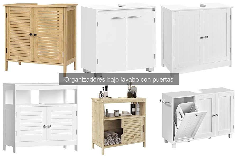 Mejores organizadores bajo lavabo con puertas para baños pequeños