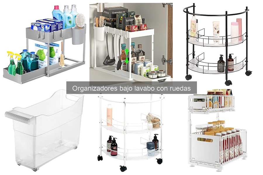 Mejores organizadores bajo lavabo con ruedas para espacios pequeños