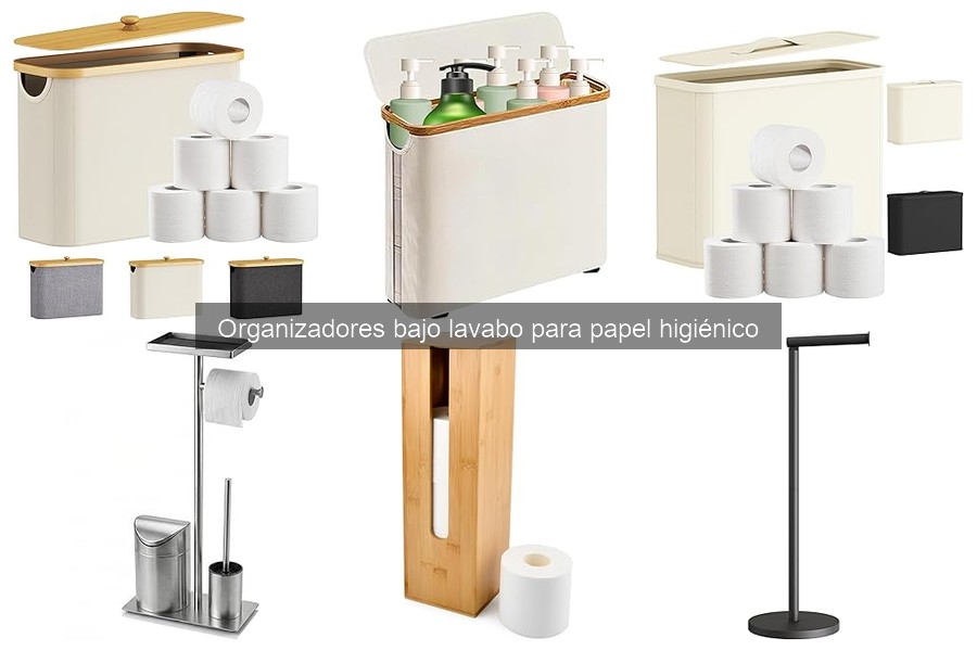 Mejores organizadores bajo lavabo para papel higiénico en baños pequeños
