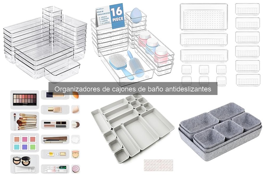 Mejores organizadores de cajones de baño antideslizantes comparativa