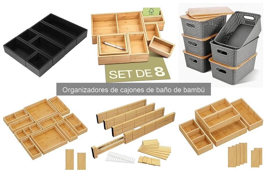 Mejores organizadores de cajones de baño de bambú para espacios pequeños