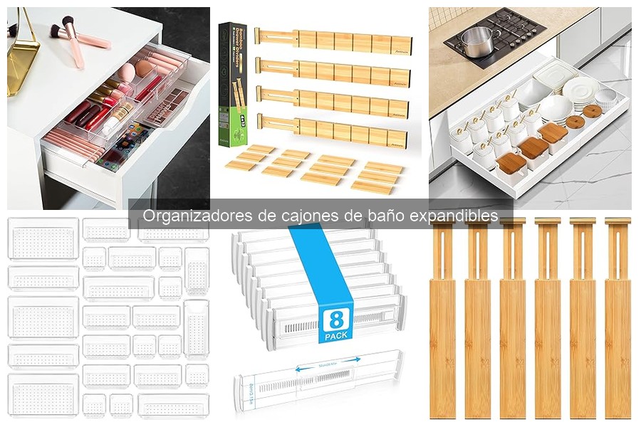 Mejores organizadores de cajones de baño expandibles para casas pequeñas