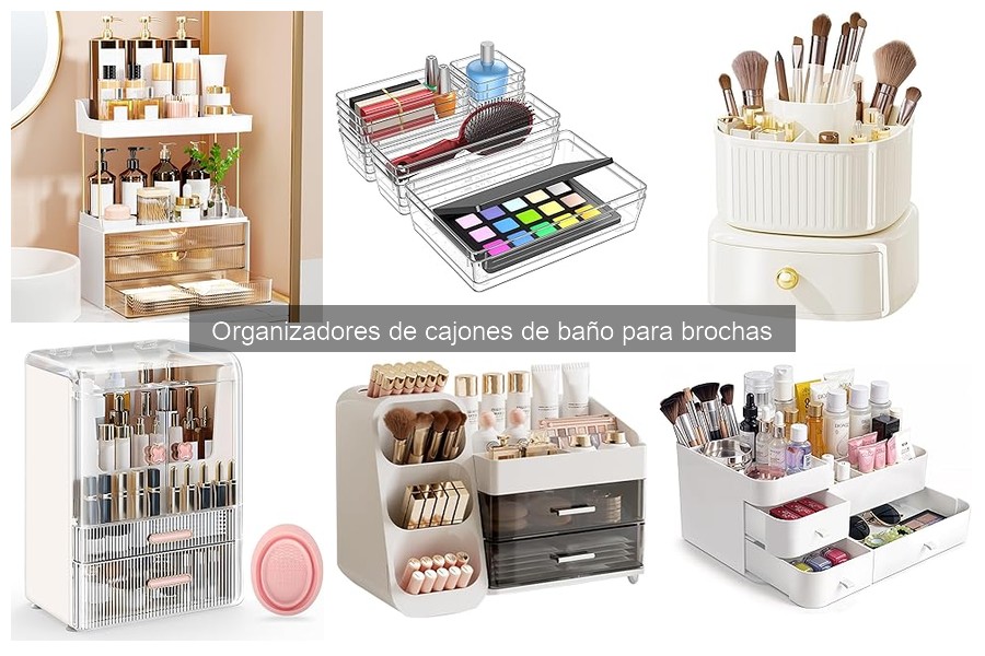 Mejores organizadores de cajones para brochas de baño 2023