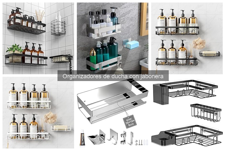 Mejores organizadores de ducha con jabonera para baños pequeños