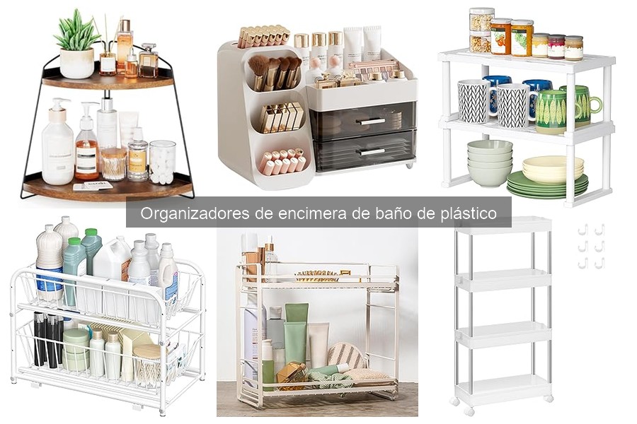 Mejores organizadores de encimera de baño de plástico con compartimentos