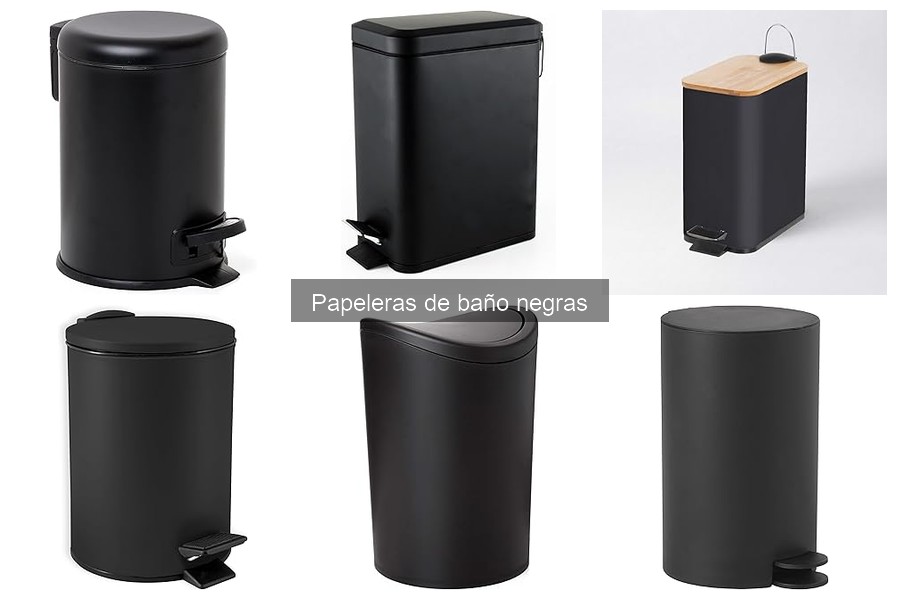 Mejores papeleras de baño negras para espacios reducidos