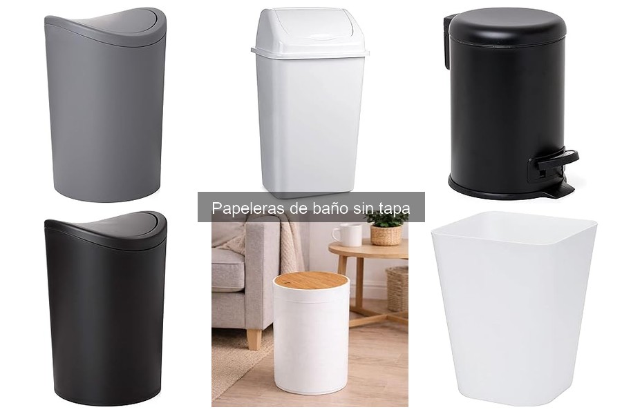 Mejores papeleras de baño sin tapa para espacios pequeños