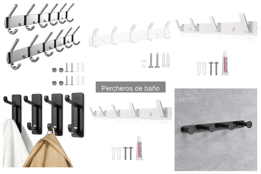 Mejores percheros de baño para espacios pequeños