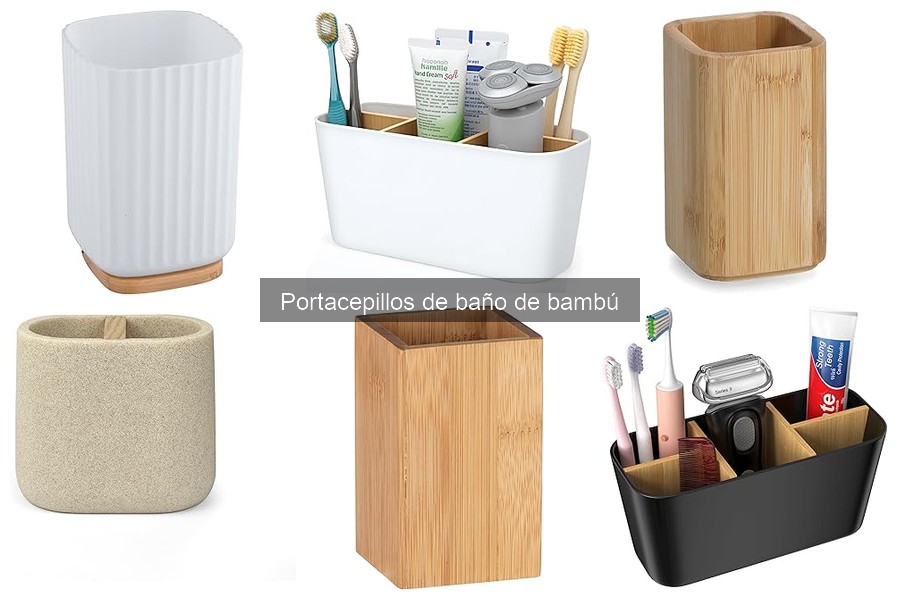 Mejores portacepillos de baño de bambú para familias