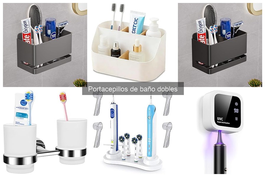 Mejores portacepillos de baño dobles para familias