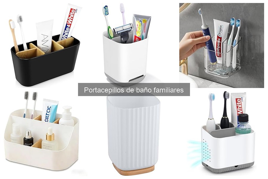 Mejores portacepillos de baño familiares para hogares grandes