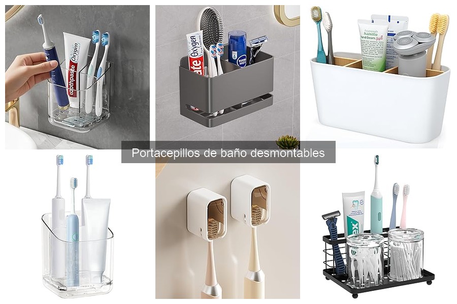 Mejores portacepillos desmontables para baños pequeños