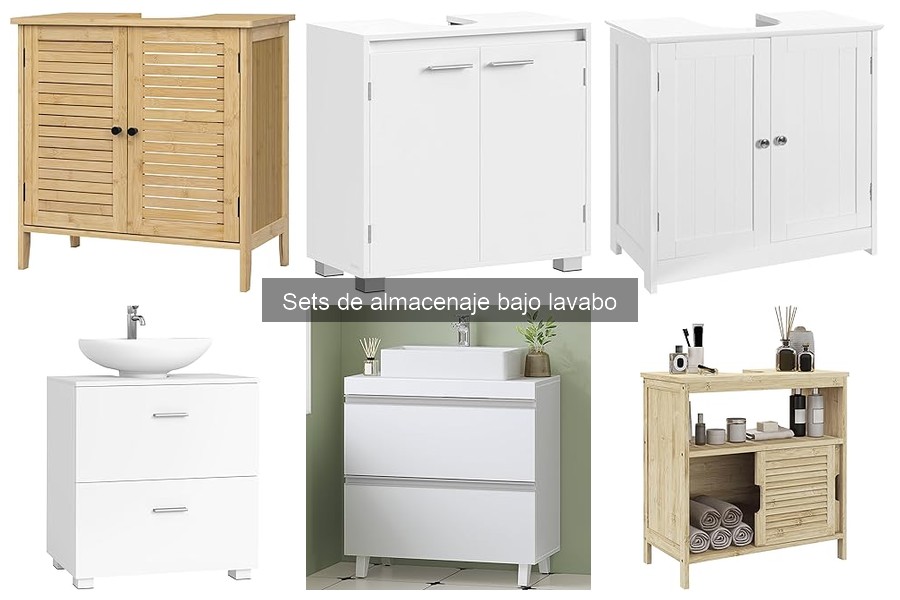 Mejores sets de almacenaje bajo lavabo para baños pequeños