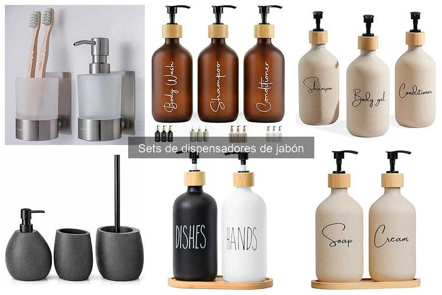 Mejores sets de dispensadores de jabón para tu baño