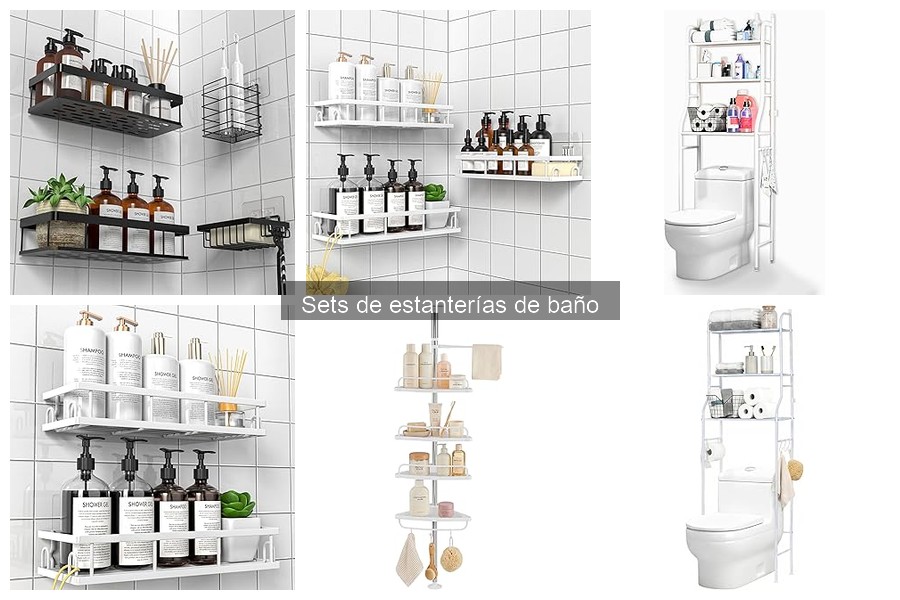 Mejores sets de estanterías de baño para espacios pequeños