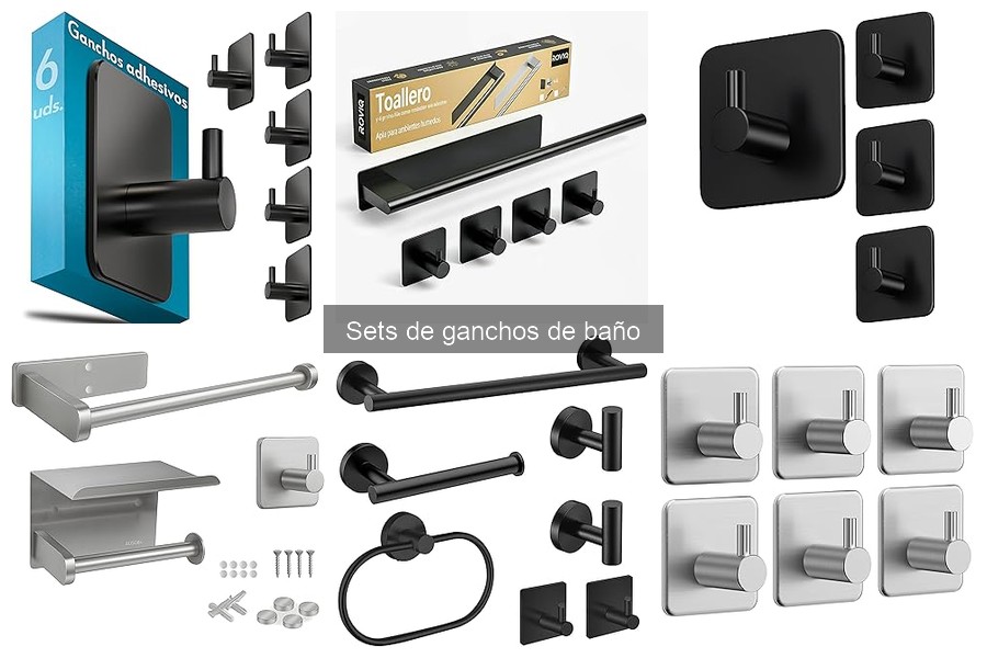 Mejores sets de ganchos de baño para espacios reducidos