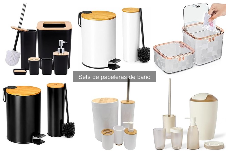 Mejores sets de papeleras de baño para espacios pequeños