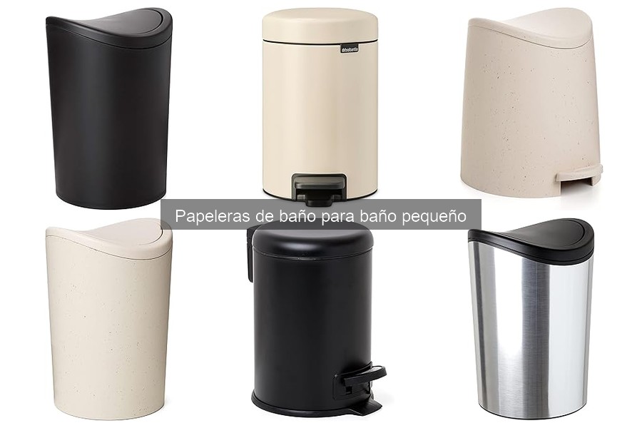 Mejores tipos de papeleras de baño para espacios reducidos