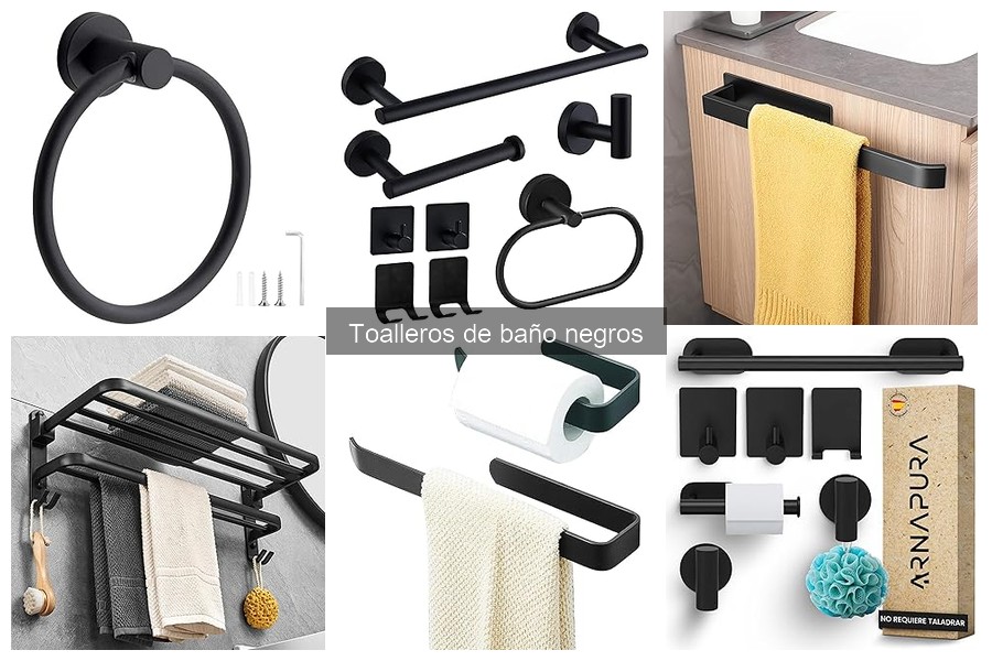 Mejores toalleros de baño negros para espacios pequeños