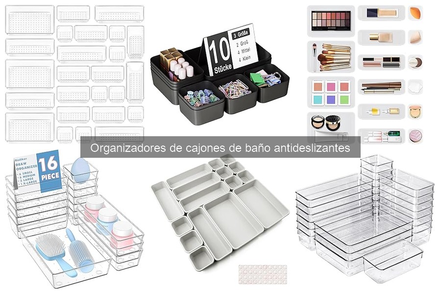 Mejores usos de organizadores de cajones de baño antideslizantes