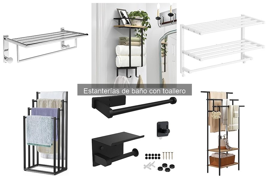Ofertas en estanterías de baño con toallero para tu hogar