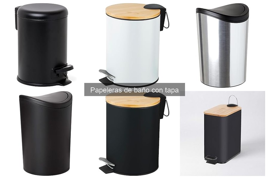 Ofertas imperdibles en papeleras de baño con tapa