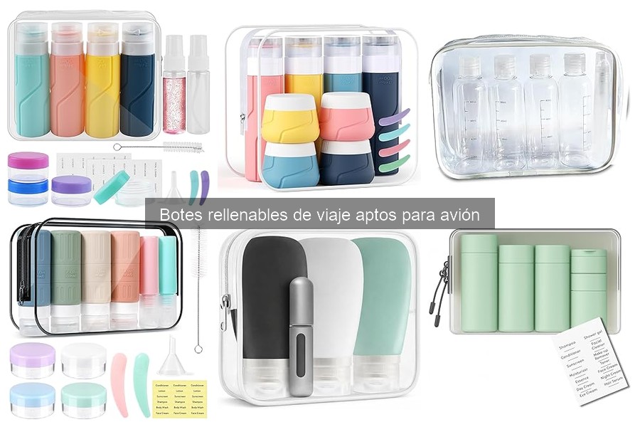 Opiniones sobre botes rellenables de viaje aptos para avión