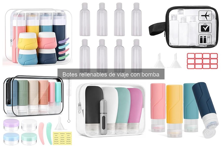 Opiniones sobre botes rellenables de viaje con bomba