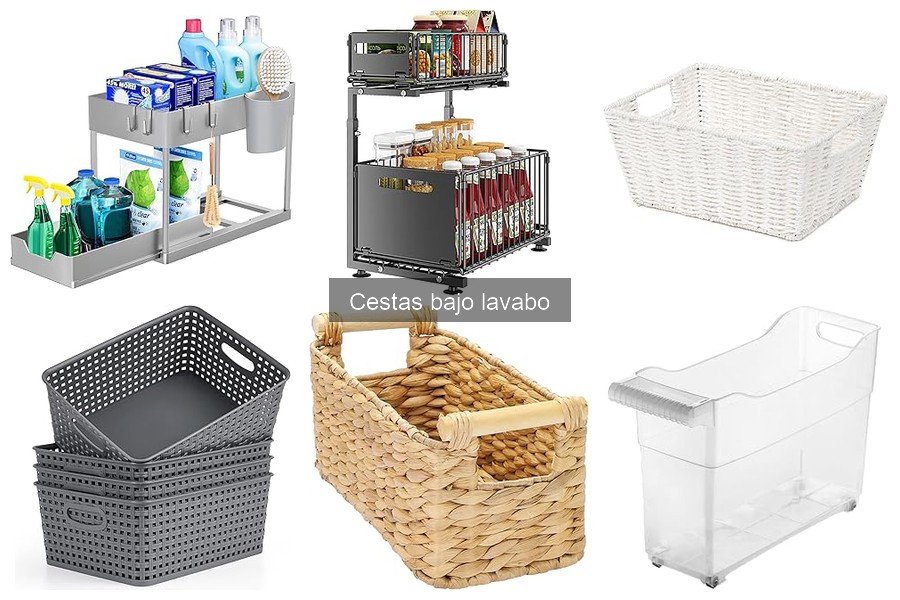 Organiza cestas bajo lavabo para maximizar tu espacio