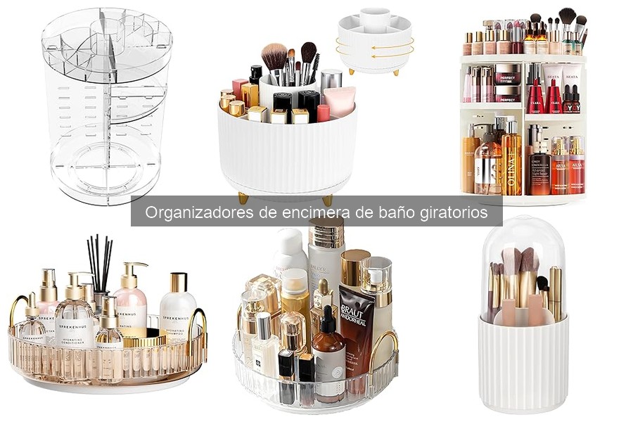 Organiza tu baño con un organizador de encimera giratorio