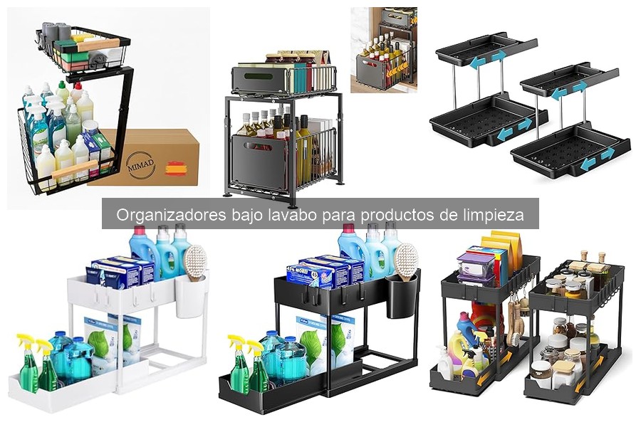 Organiza tus productos de limpieza bajo el lavabo fácilmente