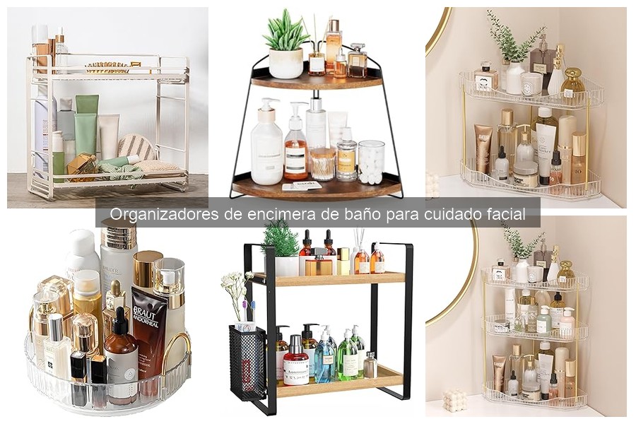 Organizador de encimera para cuidado facial: Beneficios y características