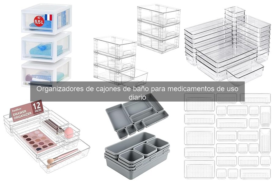 Organizadores de Cajones de Baño para Medicamentos de Uso Diario