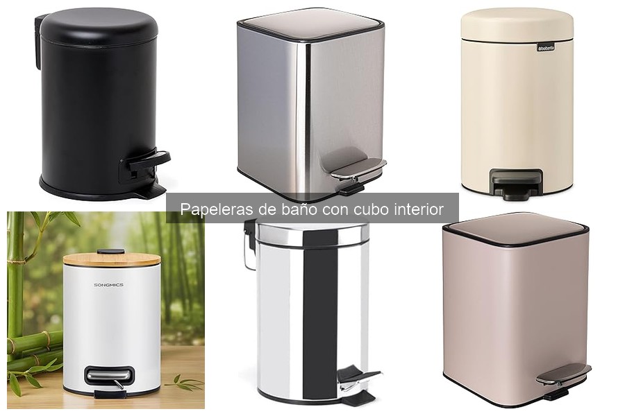 Papeleras de baño con cubo interior: características y ventajas