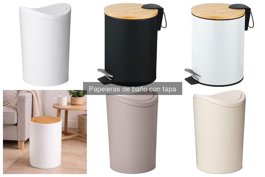 Papeleras de baño con tapa: características y beneficios