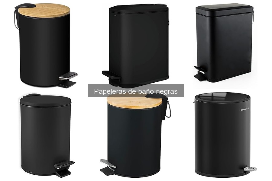 Papeleras de baño negras baratas: dónde comprarlas
