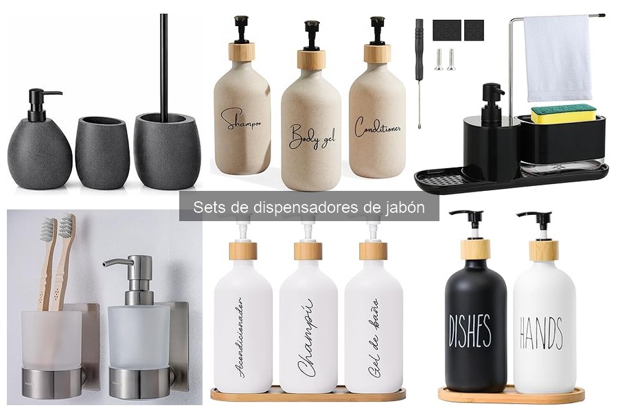 Personaliza tu set de dispensadores de jabón con estilo